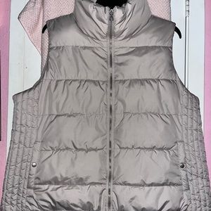 Old Navy Zip up puffer vest (cream)